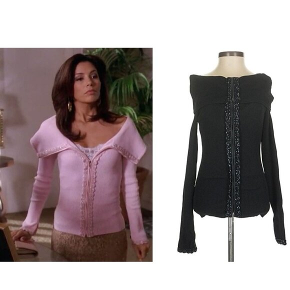 ASO GABRIELLE SOLIS DESPERATE HOUSEWIVES ALT Color Black Top Sweater RARE - Picture 1 of 8